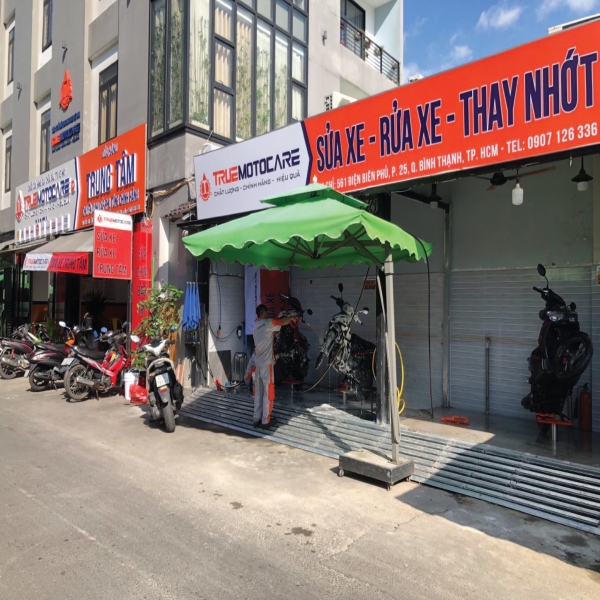 Cửa hàng True Moto Care - Trung Tâm sử dụng cộng nghệ rửa xe không chạm