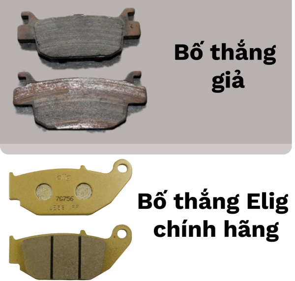 Phân biệt được bố thắng đĩa thật và giả