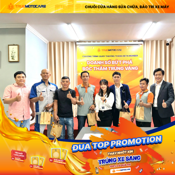 Chương trình đua top promotion thay nhớt xịn trúng xe sang