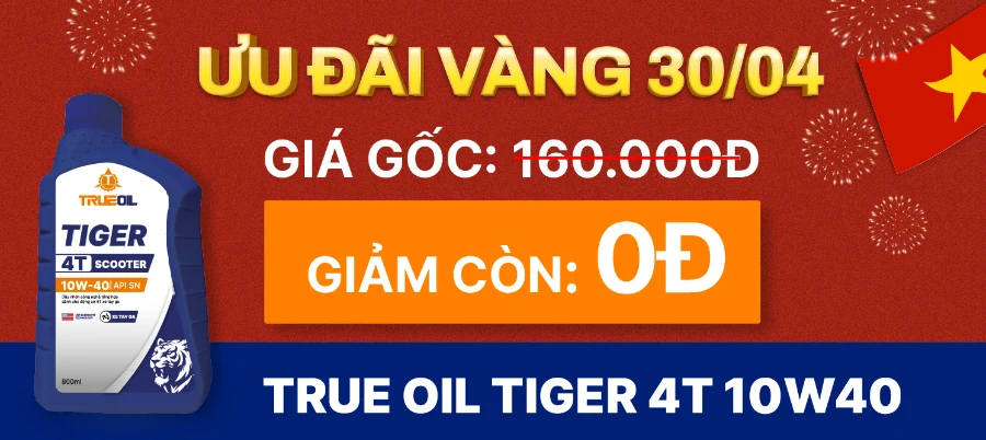 Loại nhớt trong chương trình ưu đãi là True Oil Tiger