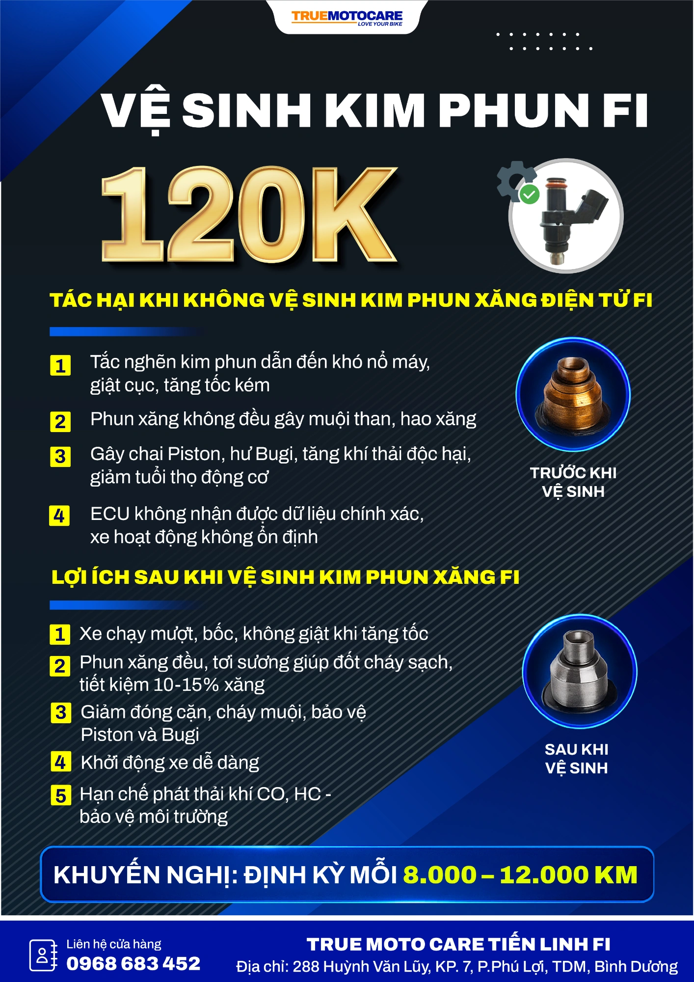 Gói ưu đãi miễn phí vệ sinh kim phun giá gốc 120K với rất nhiều lợi ích Gói ưu đãi miễn phí vệ sinh kim phun giá gốc 120K với rất nhiều lợi ích