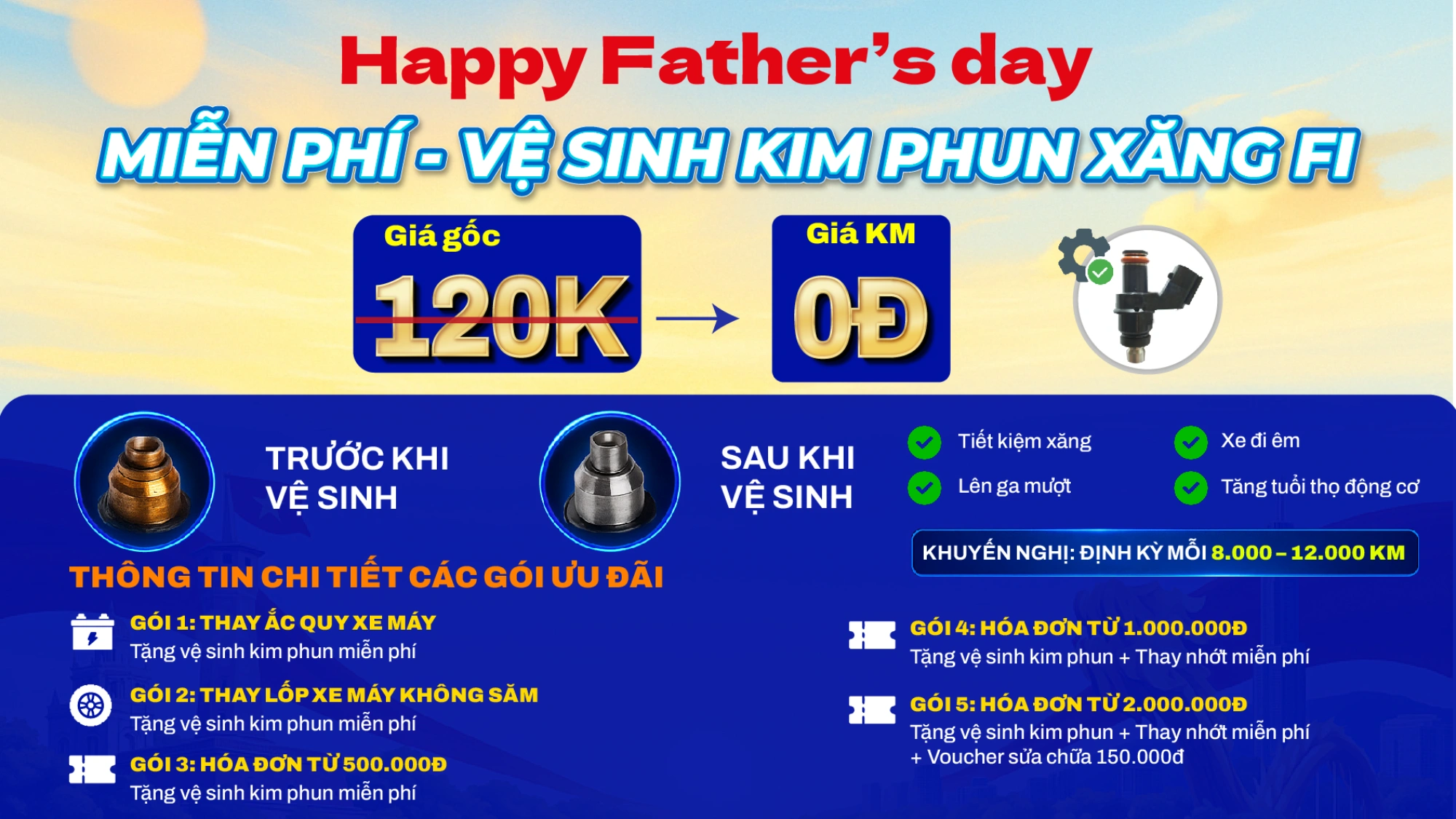 5 gói ưu đãi cho xe của cha nhân dịp Father's day 5 gói ưu đãi cho xe của cha nhân dịp Father's day
