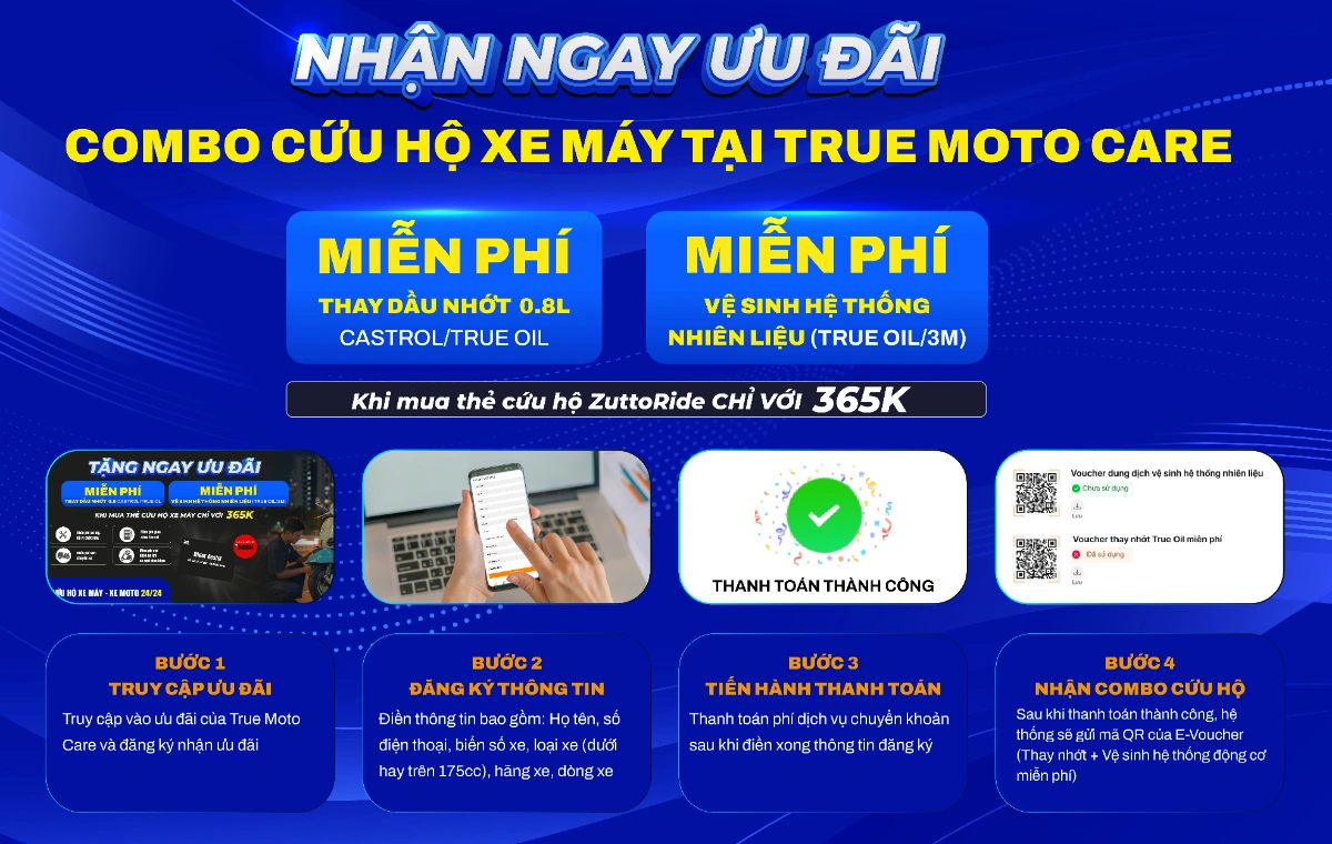 Hướng dẫn đăng ký gói cứu hộ xe máy 24h chỉ với 1K mỗi ngày Hướng dẫn đăng ký gói cứu hộ xe máy 24h chỉ với 1K mỗi ngày
