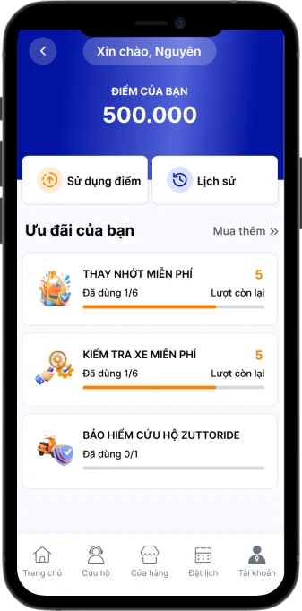 Nhấn chọn "Sử dụng điểm"
