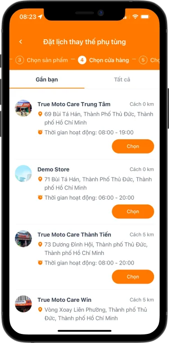 Chọn cửa hàng