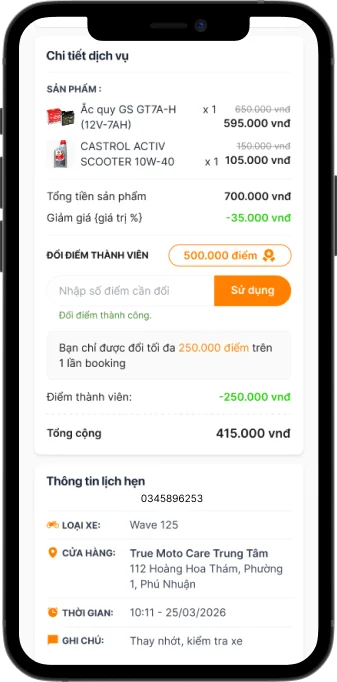 Sử dụng điểm