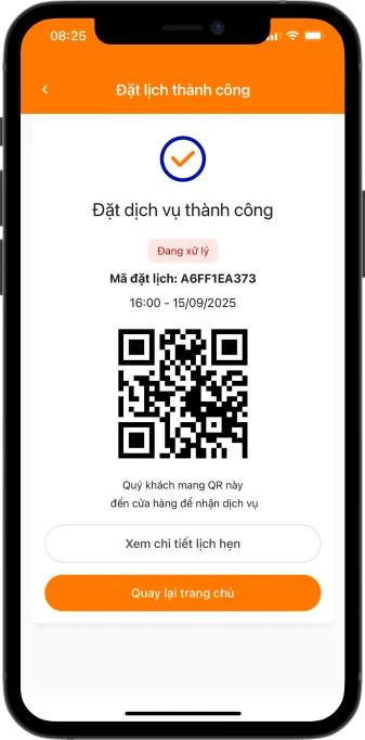 Đến cửa hàng sử dụng dịch vụ