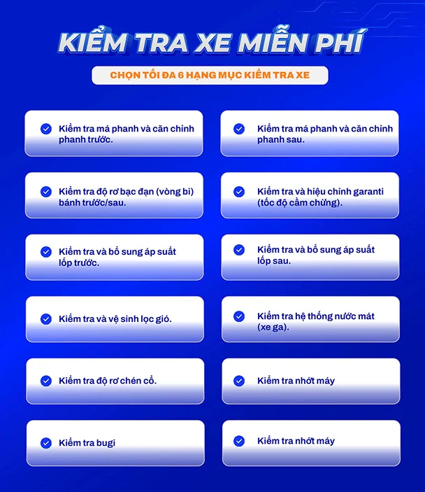 Kiểm tra xe miễn phí