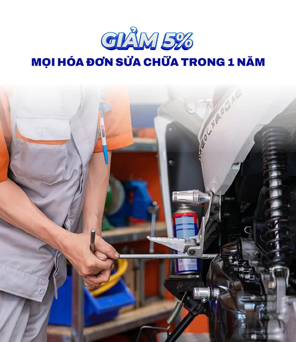 Giảm 5% mọi hóa đơn sửa chữa