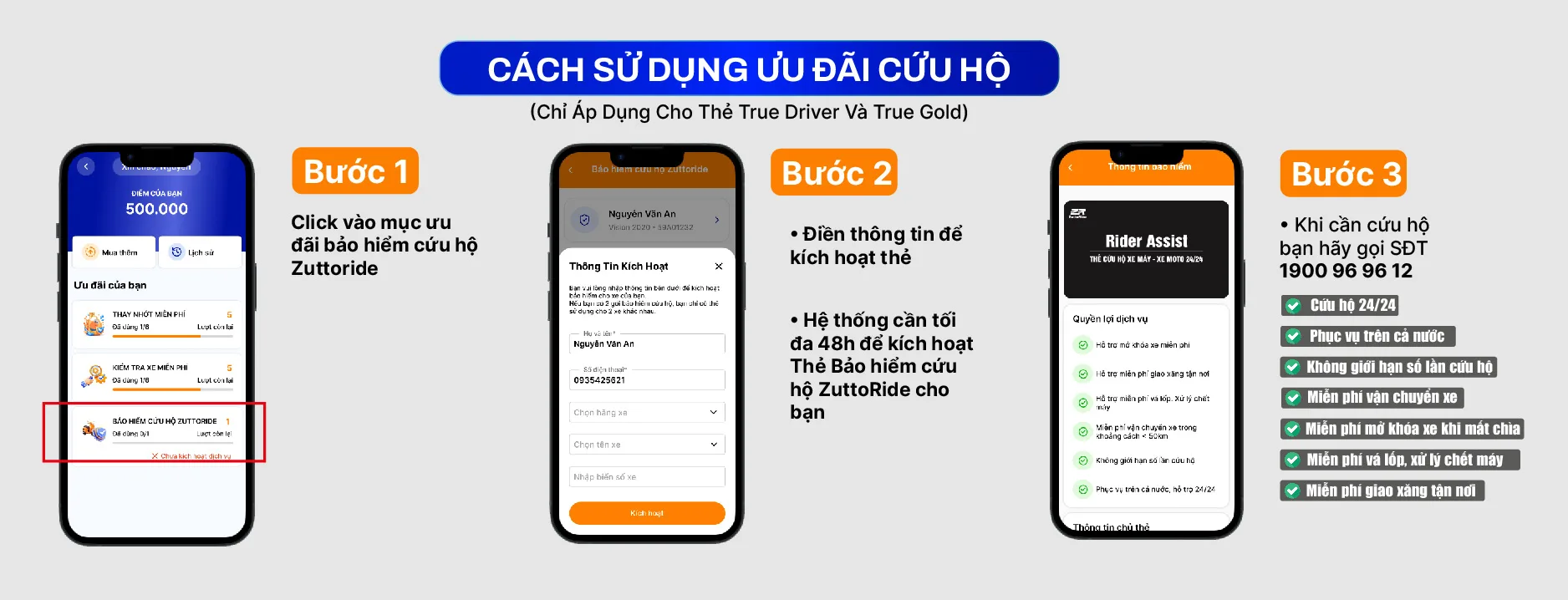 Hướng dẫn sử dụng dịch vụ cứu hộ xe máy với thẻ True Driver và True Gold tại True Moto Care Hướng dẫn sử dụng dịch vụ cứu hộ xe máy với thẻ True Driver và True Gold tại True Moto Care