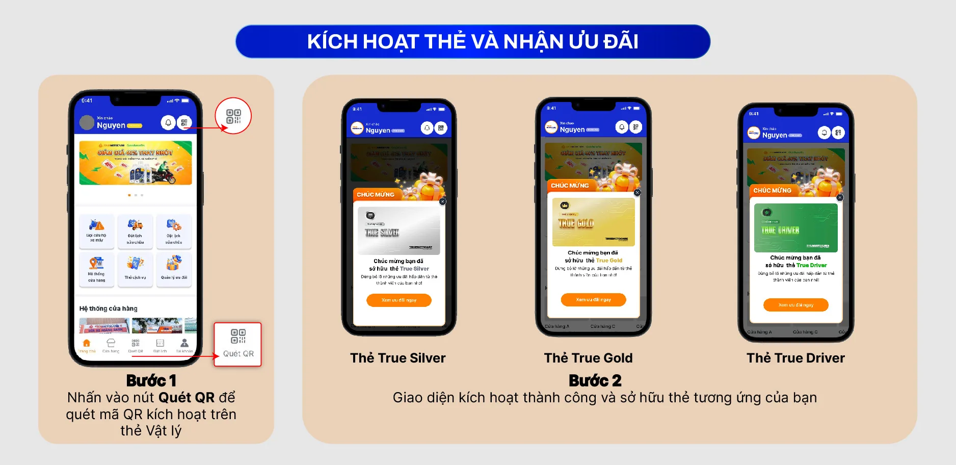 Hướng dẫn cách kích hoạt thẻ vật lý True Moto Care nhận qua ship COD Hướng dẫn cách kích hoạt thẻ vật lý True Moto Care nhận qua ship COD