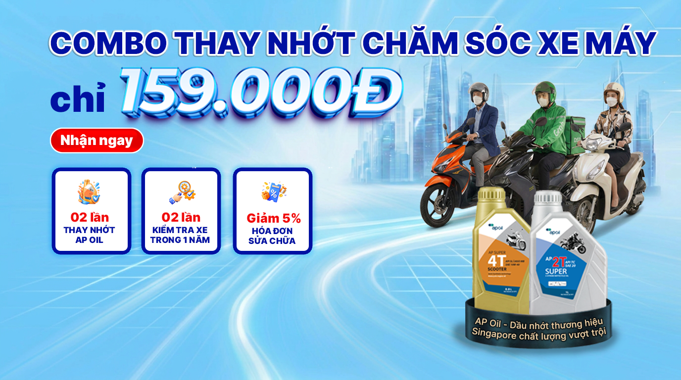 Thẻ True Easy 159K ưu đãi thay nhớt và bảo dưỡng xe máy toàn diện tại hệ thống True Moto Care
