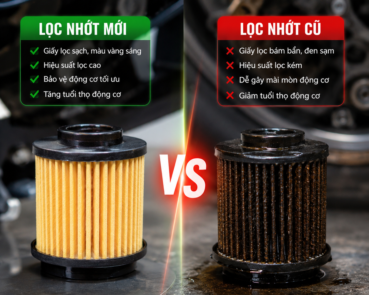 Cận cảnh quá trình thay lọc nhớt xe máy mới giúp bảo vệ động cơ bền bỉ Cận cảnh quá trình thay lọc nhớt xe máy mới giúp bảo vệ động cơ bền bỉ