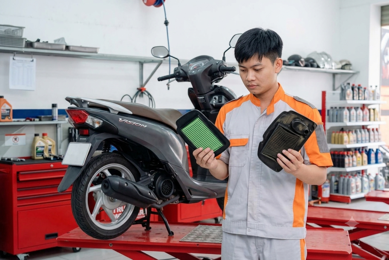 Sự khác biệt rõ rệt giữa lọc gió mới và lọc gió bẩn gây ảnh hưởng đến hiệu suất động cơ. Sự khác biệt rõ rệt giữa lọc gió mới và lọc gió bẩn gây ảnh hưởng đến hiệu suất động cơ.